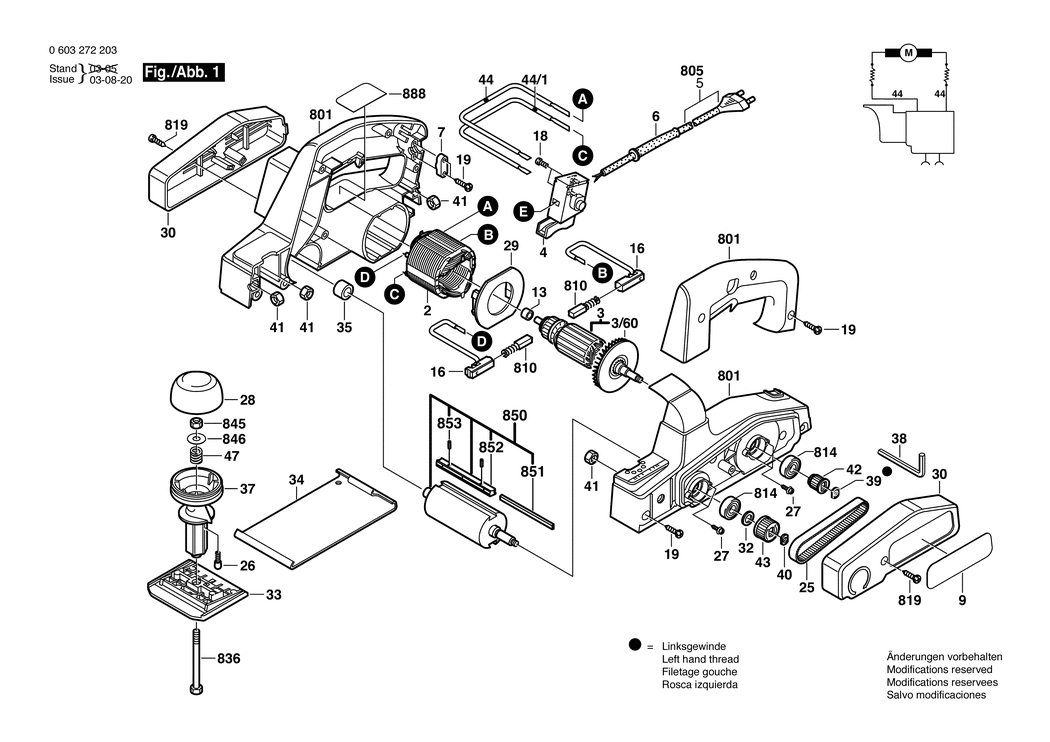 Bosch PHO 1 / 0603272242 / GB 230 Volt Spare Parts