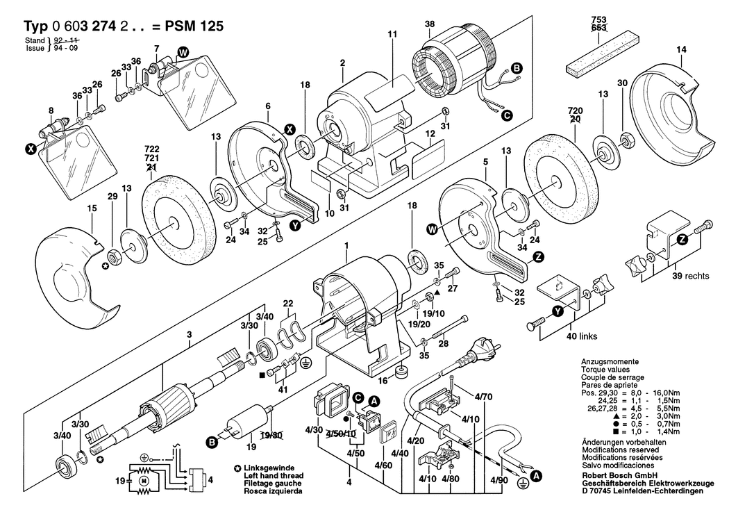 Bosch PSM 125 / 0603274203 / EU 230 Volt Spare Parts