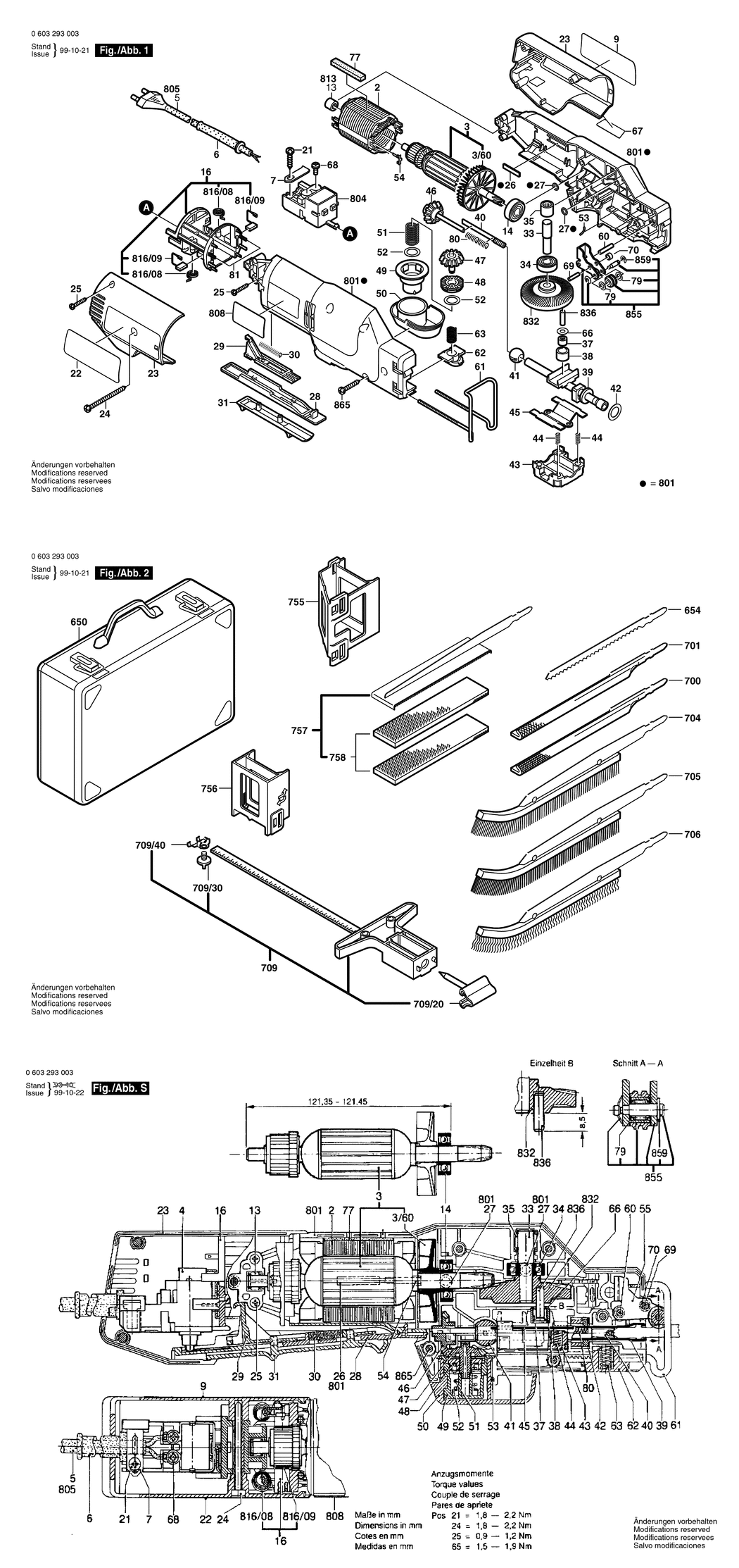 Bosch PMS 400 / 0603293032 / CH 230 Volt Spare Parts