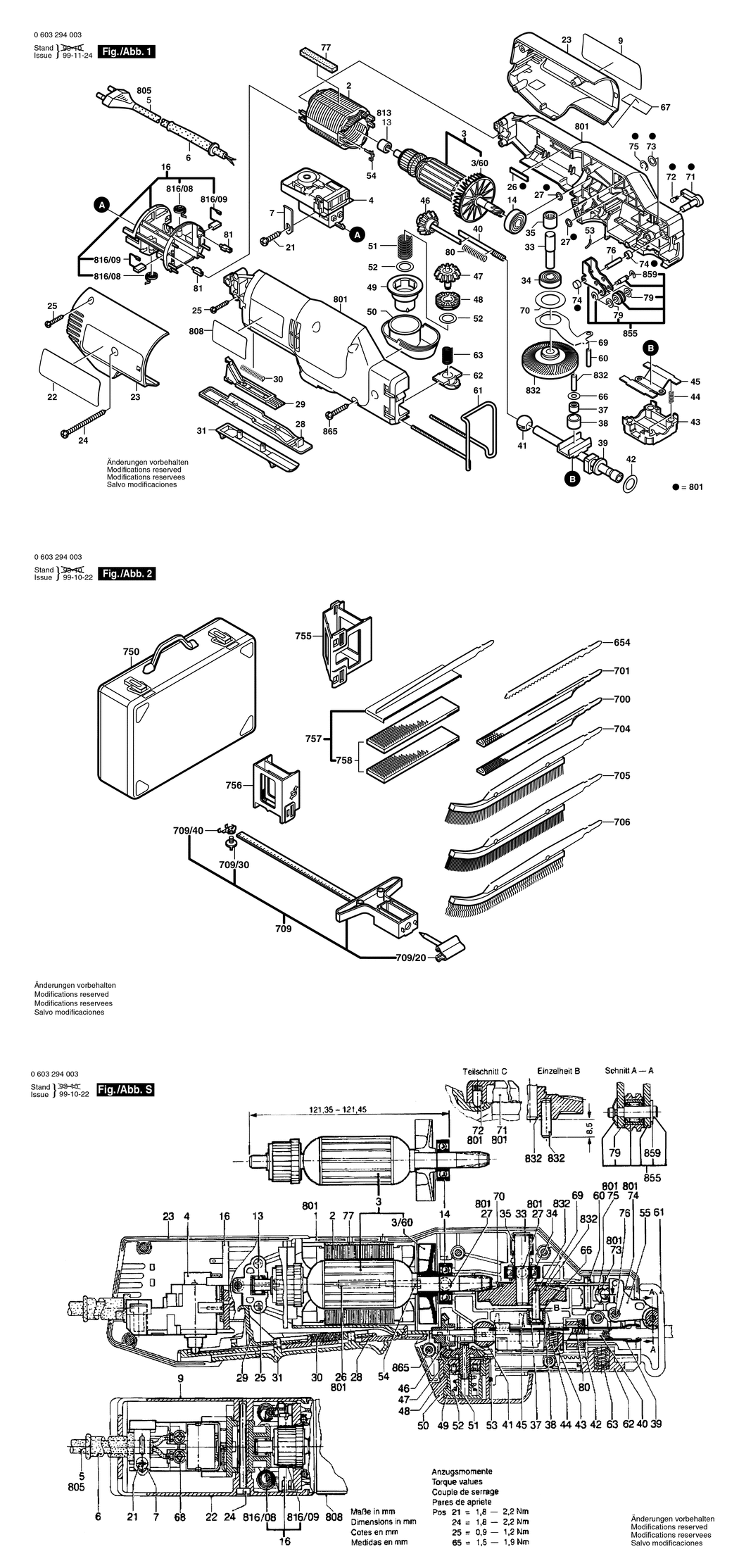 Bosch PMS 400 P / 0603294003 / EU 230 Volt Spare Parts