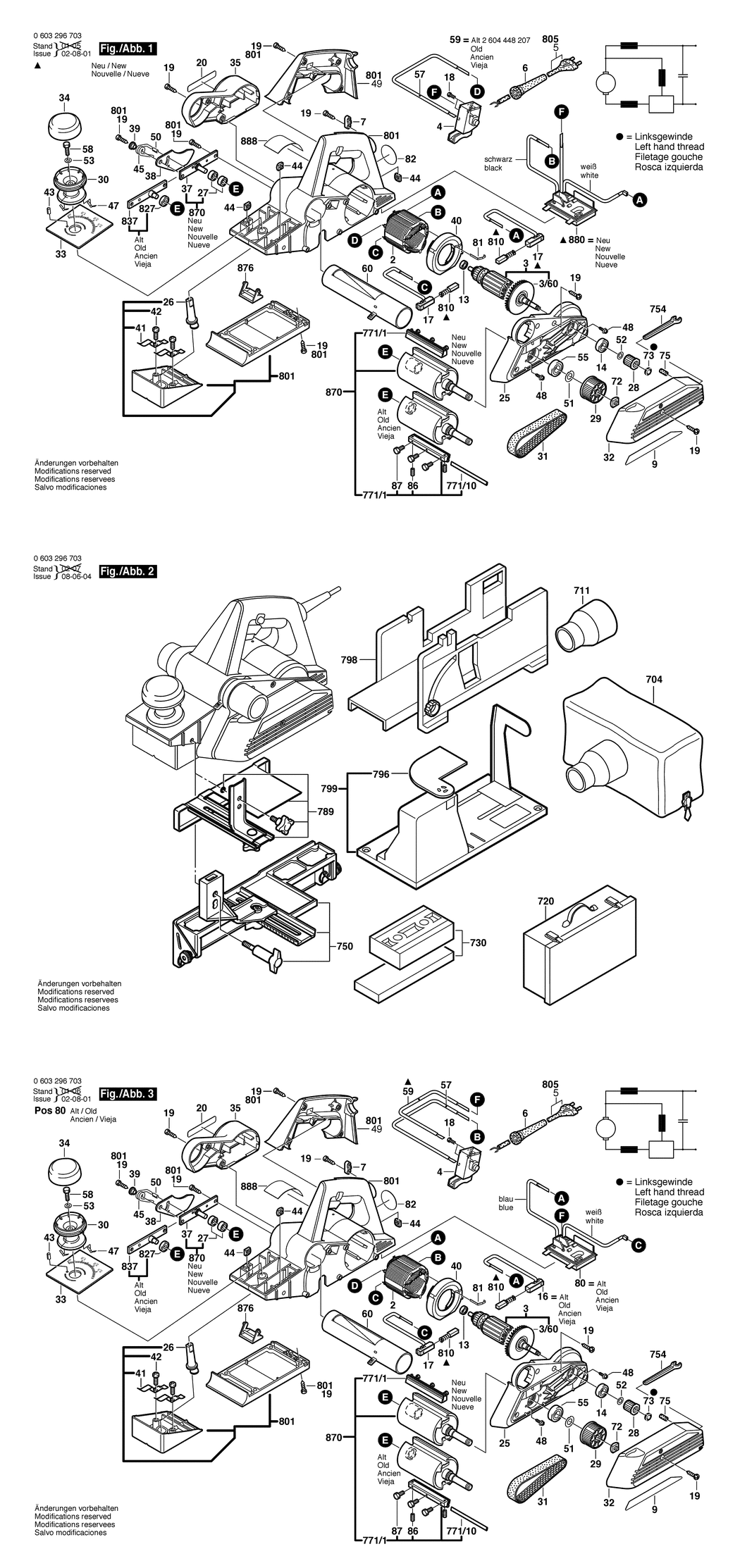 Bosch PHO 35-82 C / 0603296703 / EU 230 Volt Spare Parts