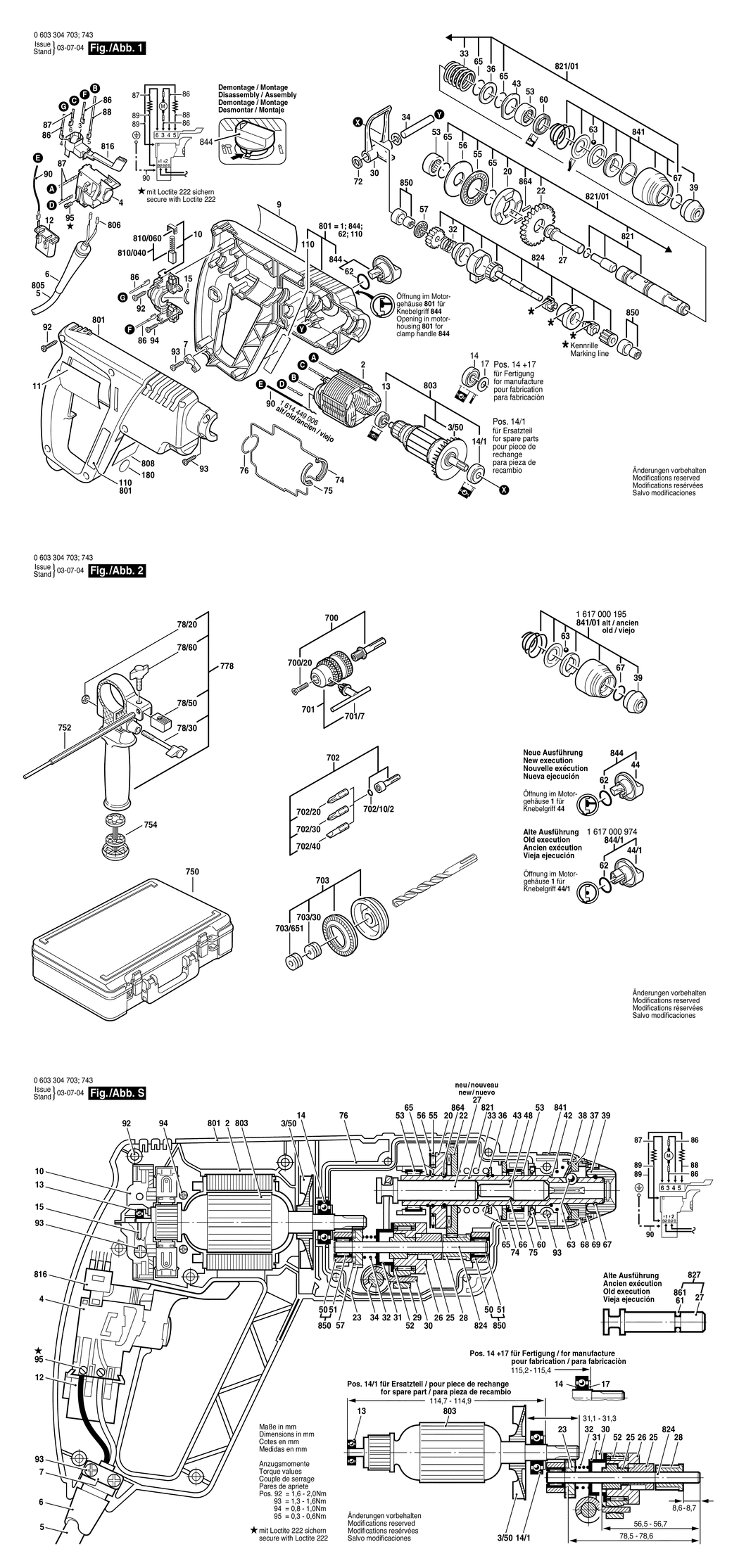 Bosch PBH 160 R / 0603304750 / I 230 Volt Spare Parts