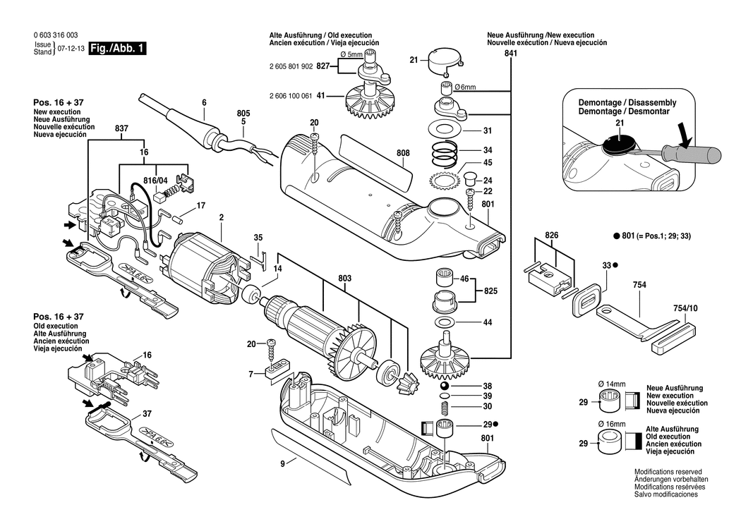 Bosch PSE 150 / 0603316003 / EU 230 Volt Spare Parts