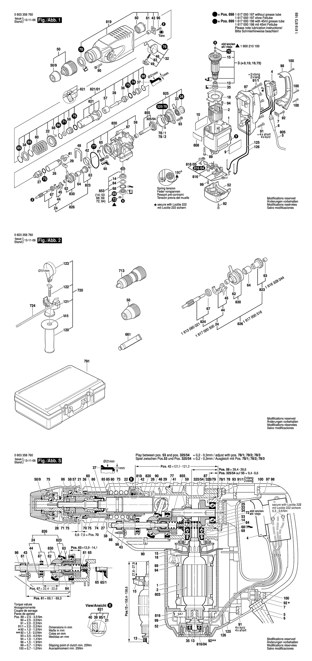 Bosch PBH 300 E / 0603358703 / EU 230 Volt Spare Parts