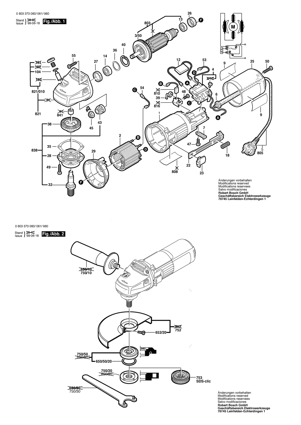 Bosch PWS 700 / 0603373960 / EU 230 Volt Spare Parts