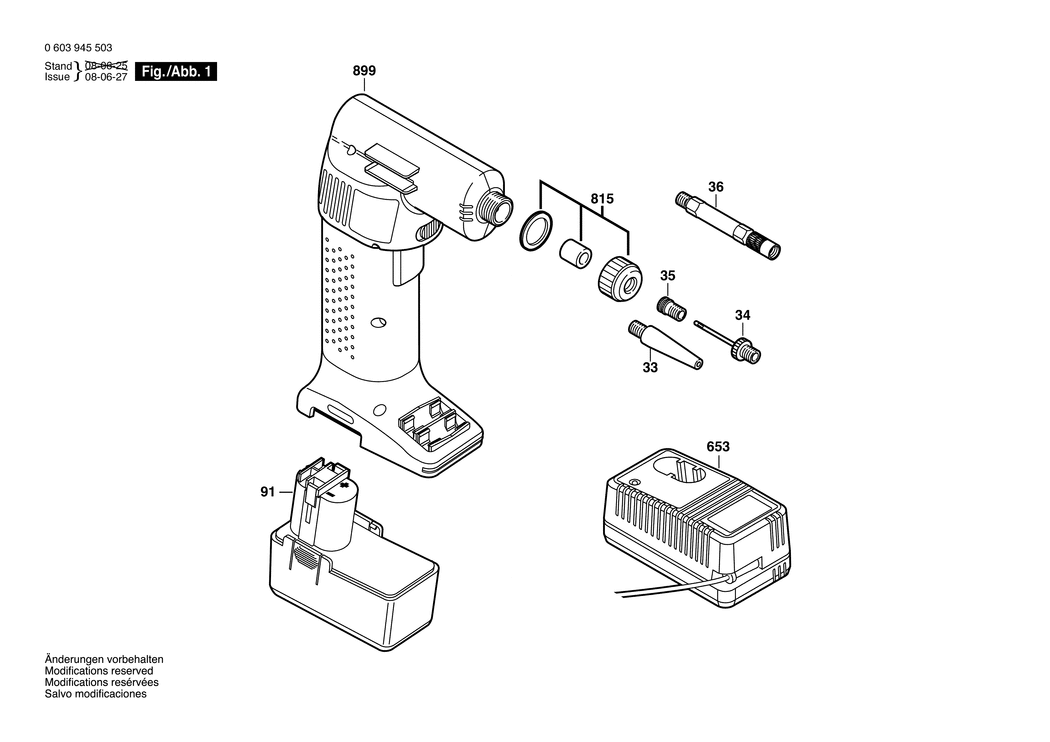 Bosch PAG 12 V / 0603945522 / --- 12 Volt Spare Parts