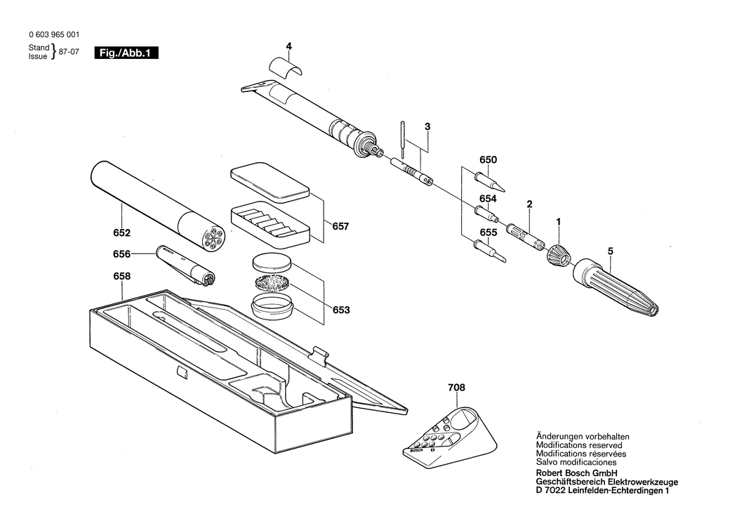 Bosch MGL 1300 / 0603965001 / EU Spare Parts