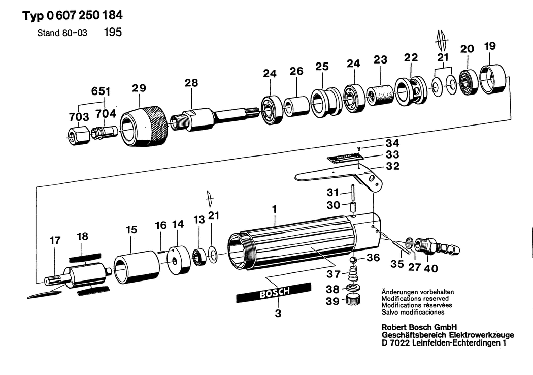 Bosch 50 WATT-SERIE / 0607250184 / --- Spare Parts