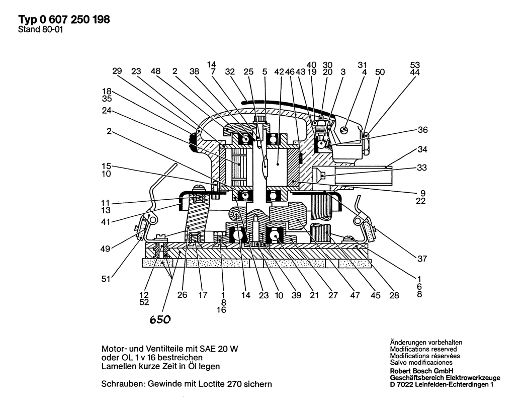 Bosch 50 WATT-SERIE / 0607250198 / --- Spare Parts