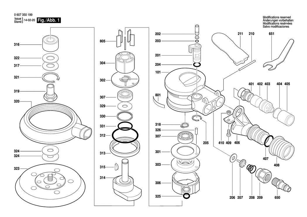 Bosch DEX 150-5 / 0607350199 / --- Spare Parts