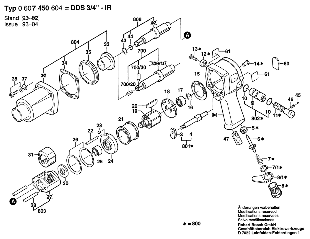 Bosch DDS 3/4 / 0607450604 / --- Spare Parts