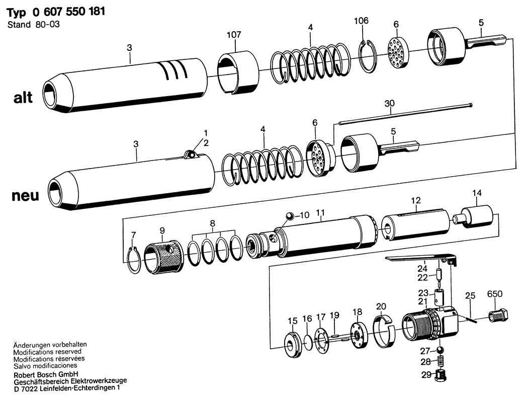 Bosch ---- / 0607550181 / --- Spare Parts