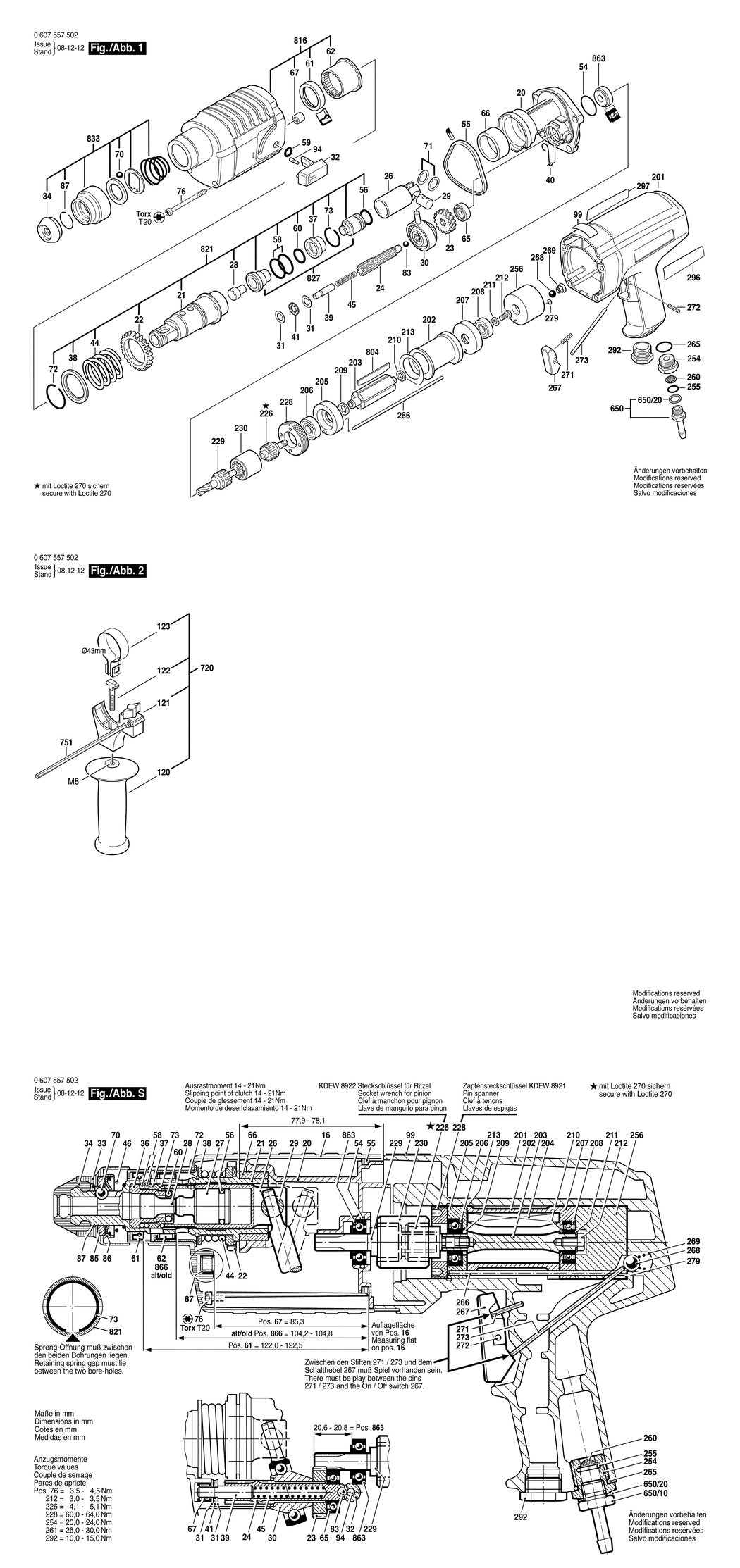 Bosch 521 / 0607557502 / --- Spare Parts