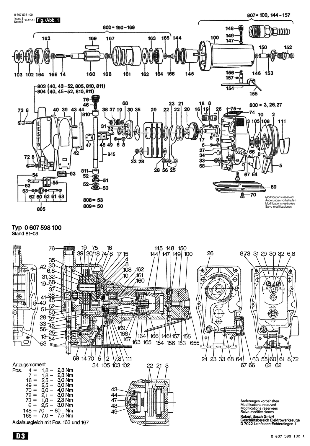 Bosch ---- / 0607598100 / --- Spare Parts