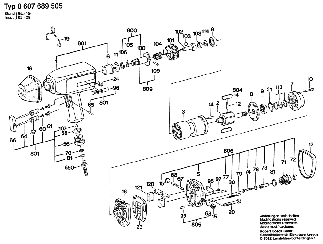 Bosch ---- / 0607689505 / --- Spare Parts