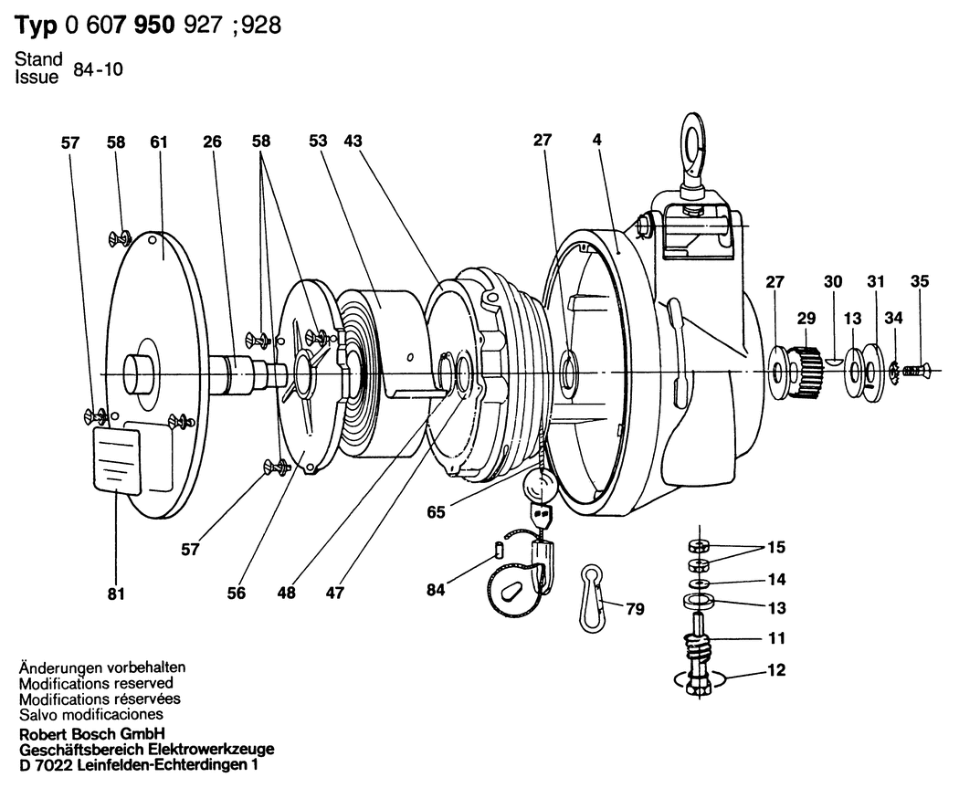 Bosch ---- / 0607950927 / --- Spare Parts