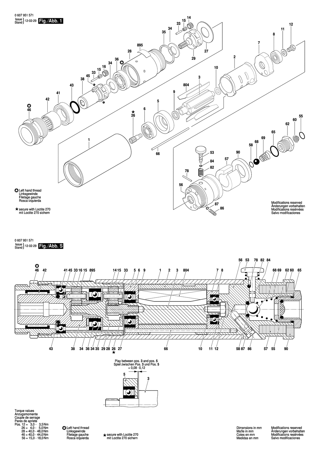 Bosch 370 WATT-SERIE / 0607951571 / --- Spare Parts