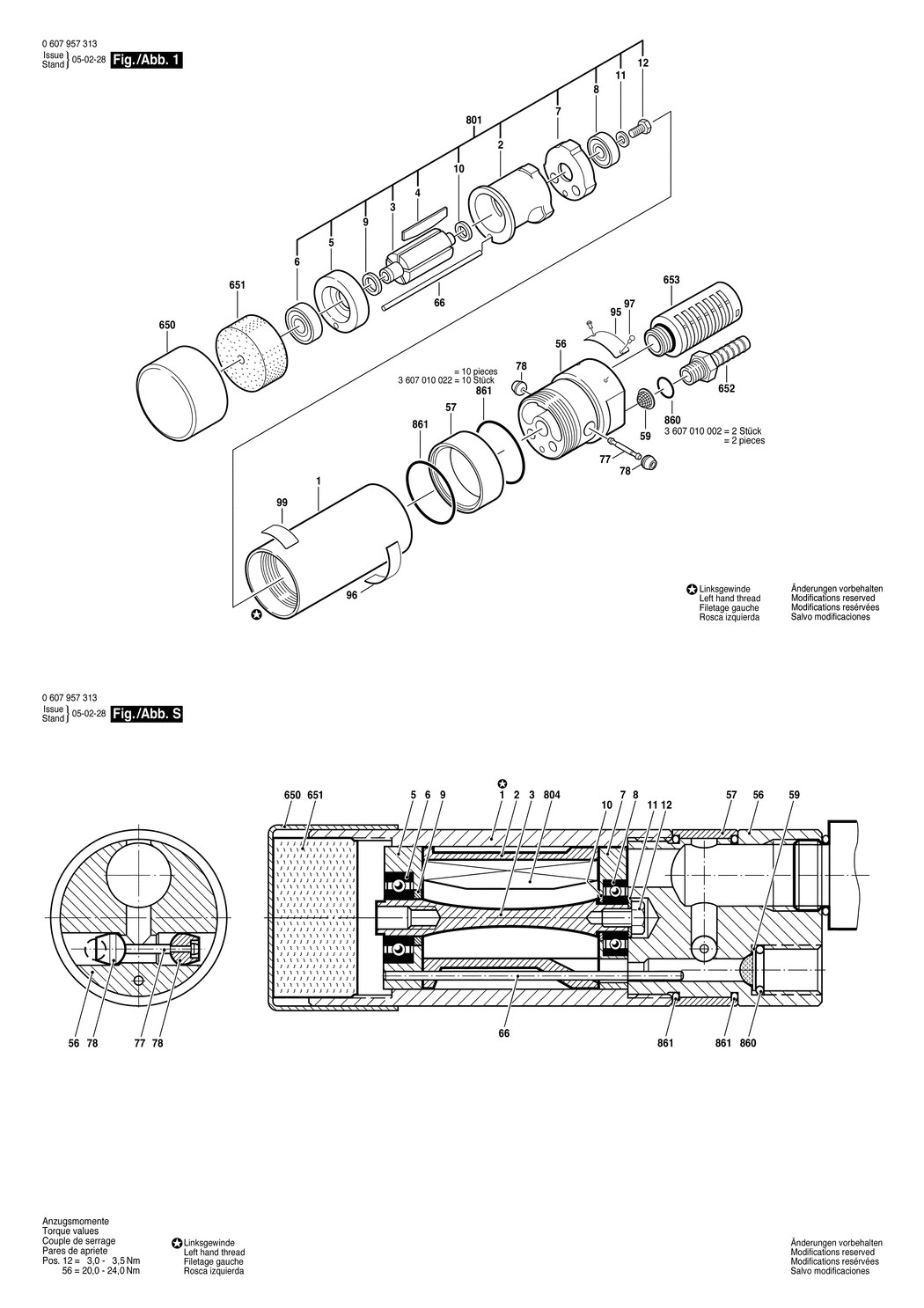 Bosch 740 WATT-SERIE / 0607957313 / --- Spare Parts