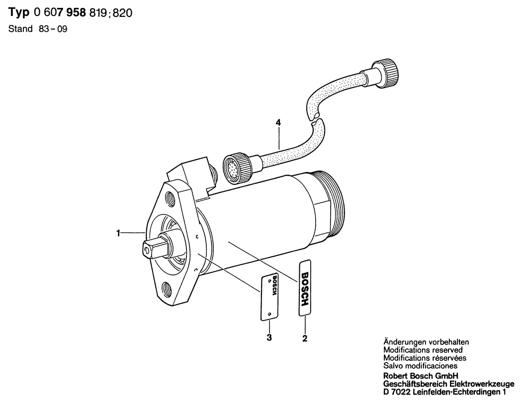 Bosch ---- / 0607958819 / --- Spare Parts