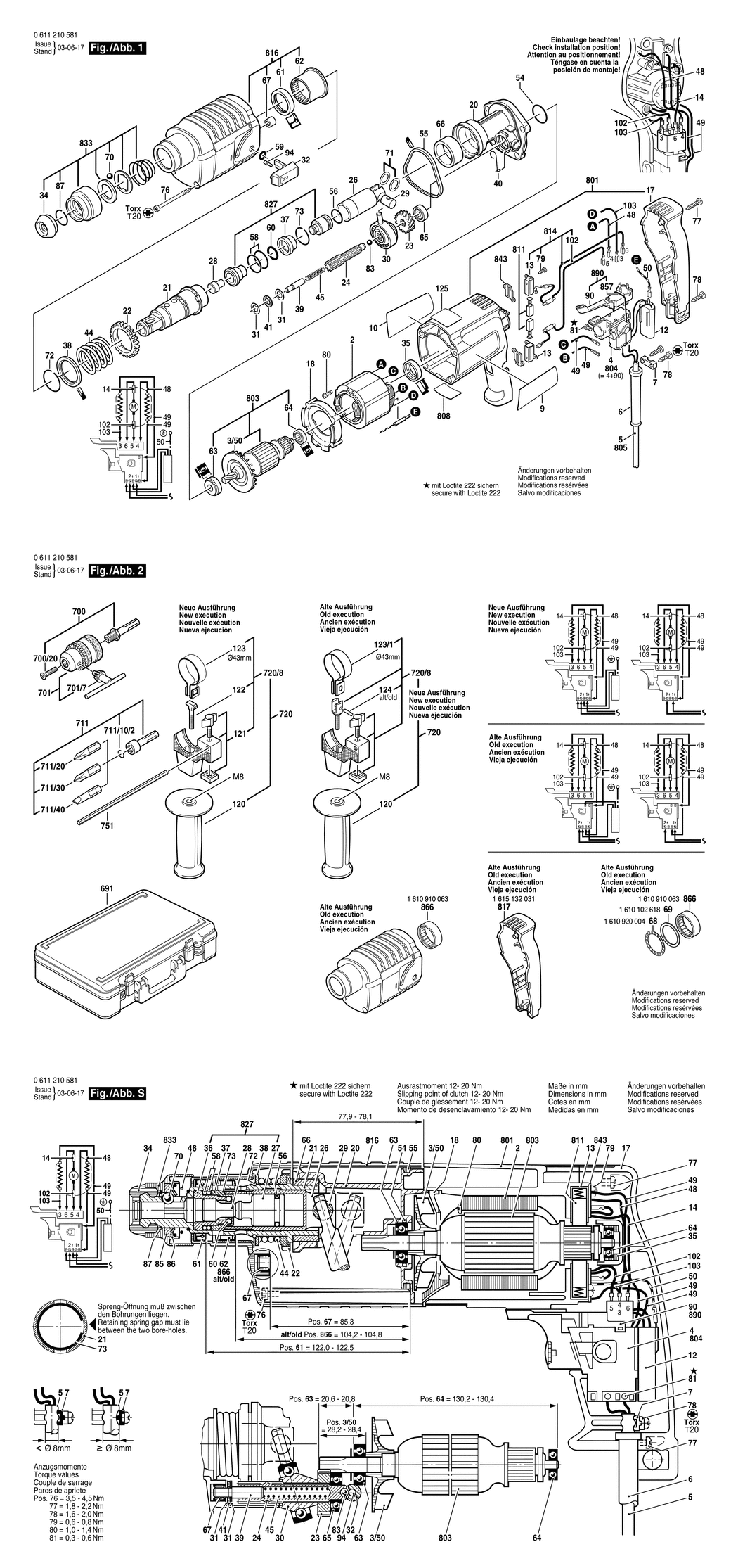 Bosch ---- / 0611210581 / CH 230 Volt Spare Parts