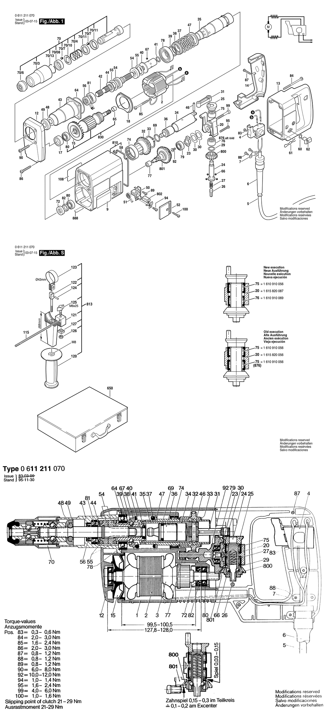 Bosch 320 / 0611211070 / --- 115 Volt Spare Parts