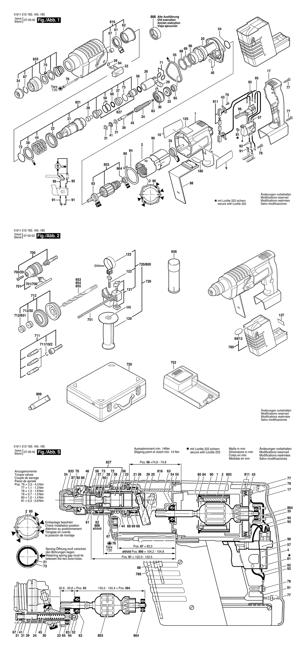 Bosch ABH 14 / 0611213163 / I 24 Volt Spare Parts