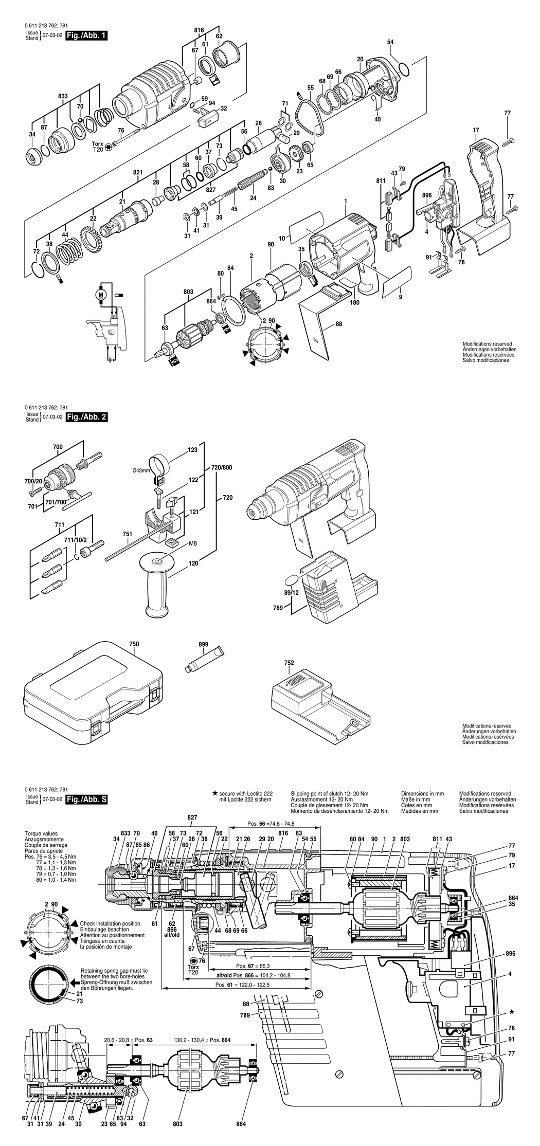 Bosch 524 V / 0611213762 / GB 24 Volt Spare Parts