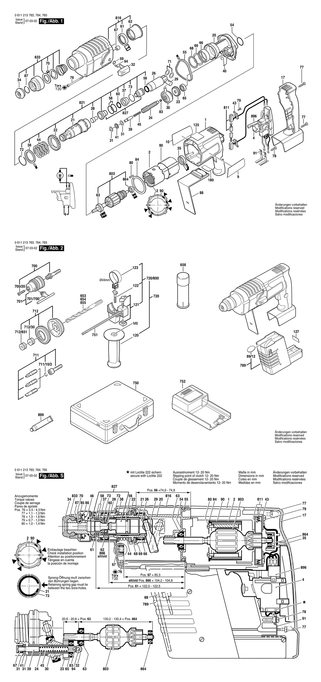 Bosch ABH 14 RLE / 0611213763 / I 24 Volt Spare Parts