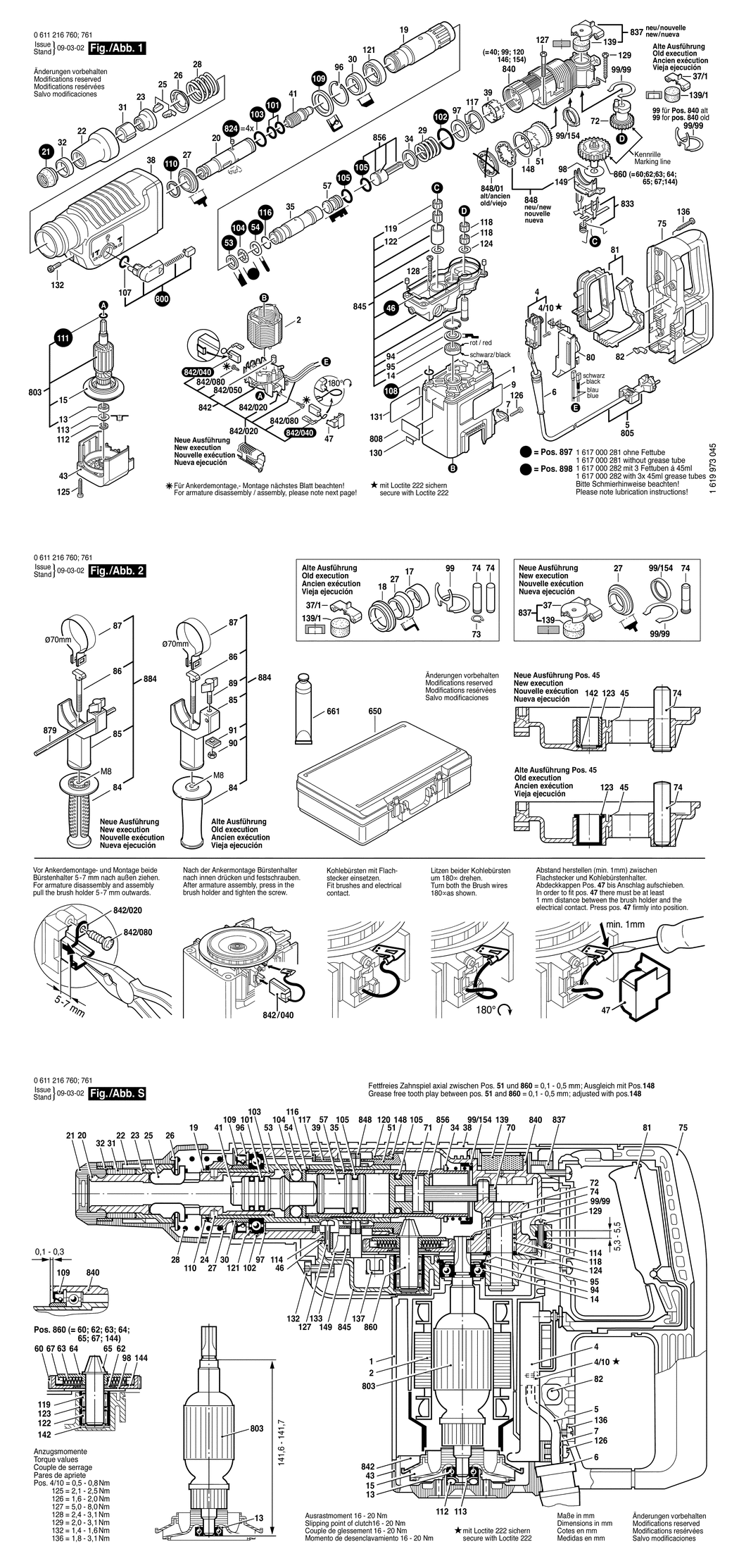 Bosch BMH 40 E / 0611216760 / EU 230 Volt Spare Parts