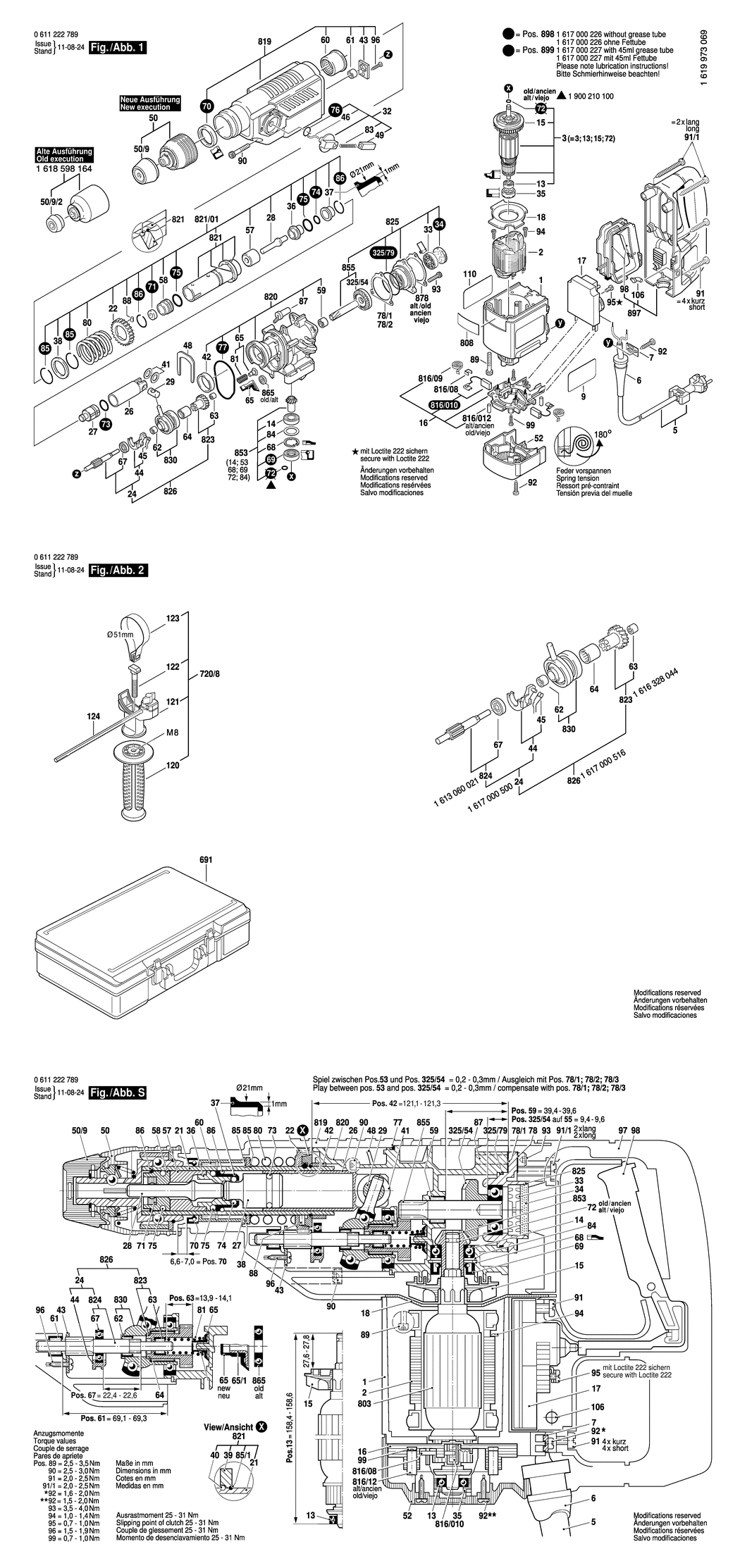 Bosch BMH 30-E / 0611222789 / EU 230 Volt Spare Parts