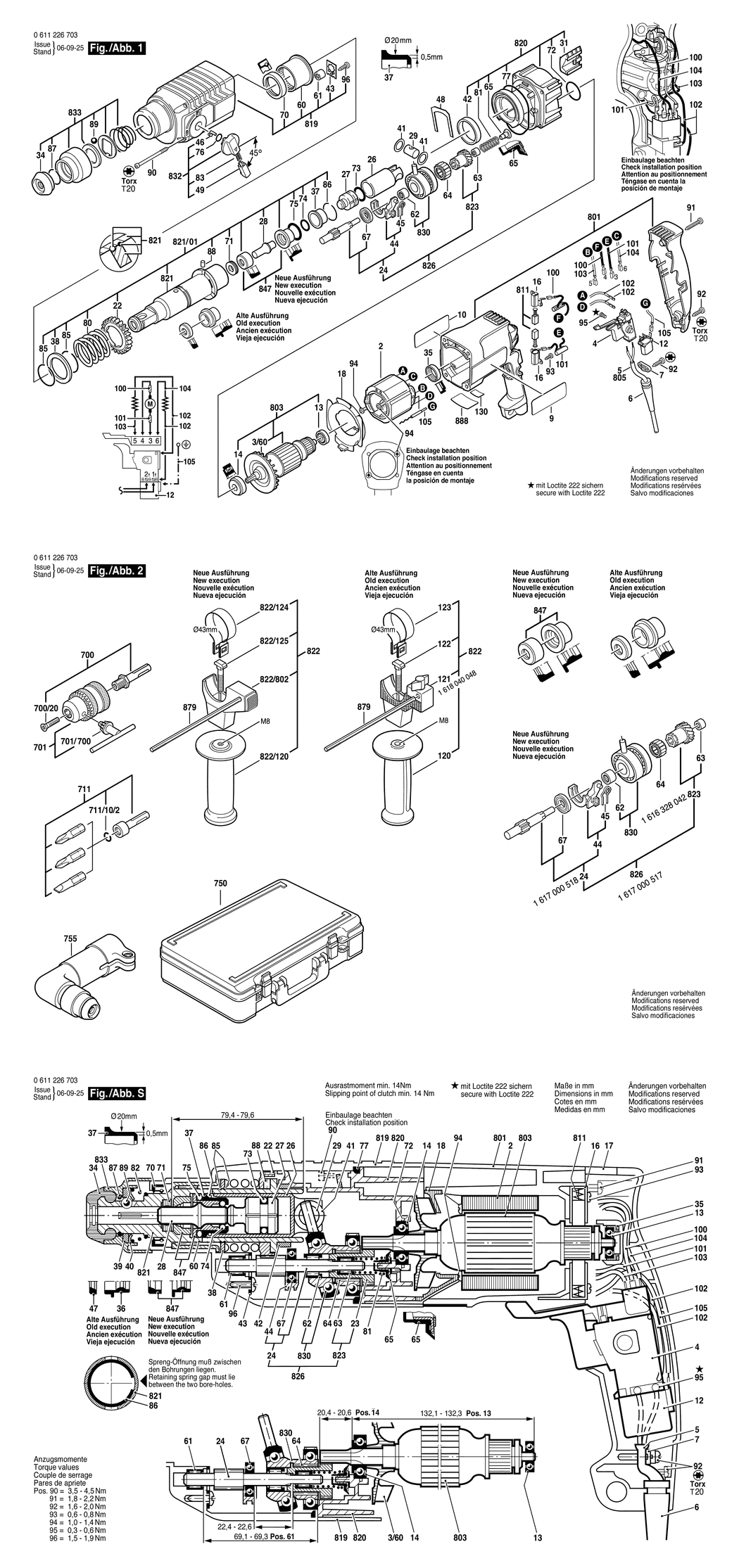 Bosch GBH 2 SR / 0611226732 / CH 230 Volt Spare Parts