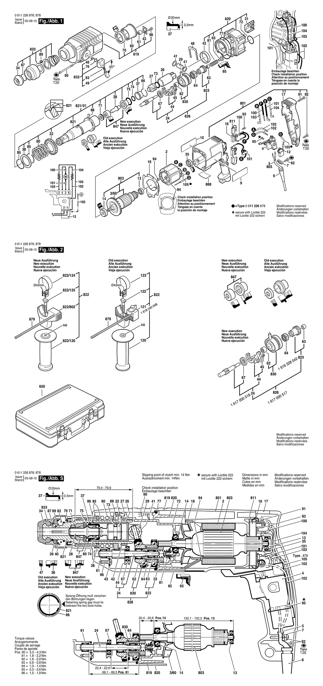 Bosch DD 521 / 0611226876 / EU 230 Volt Spare Parts