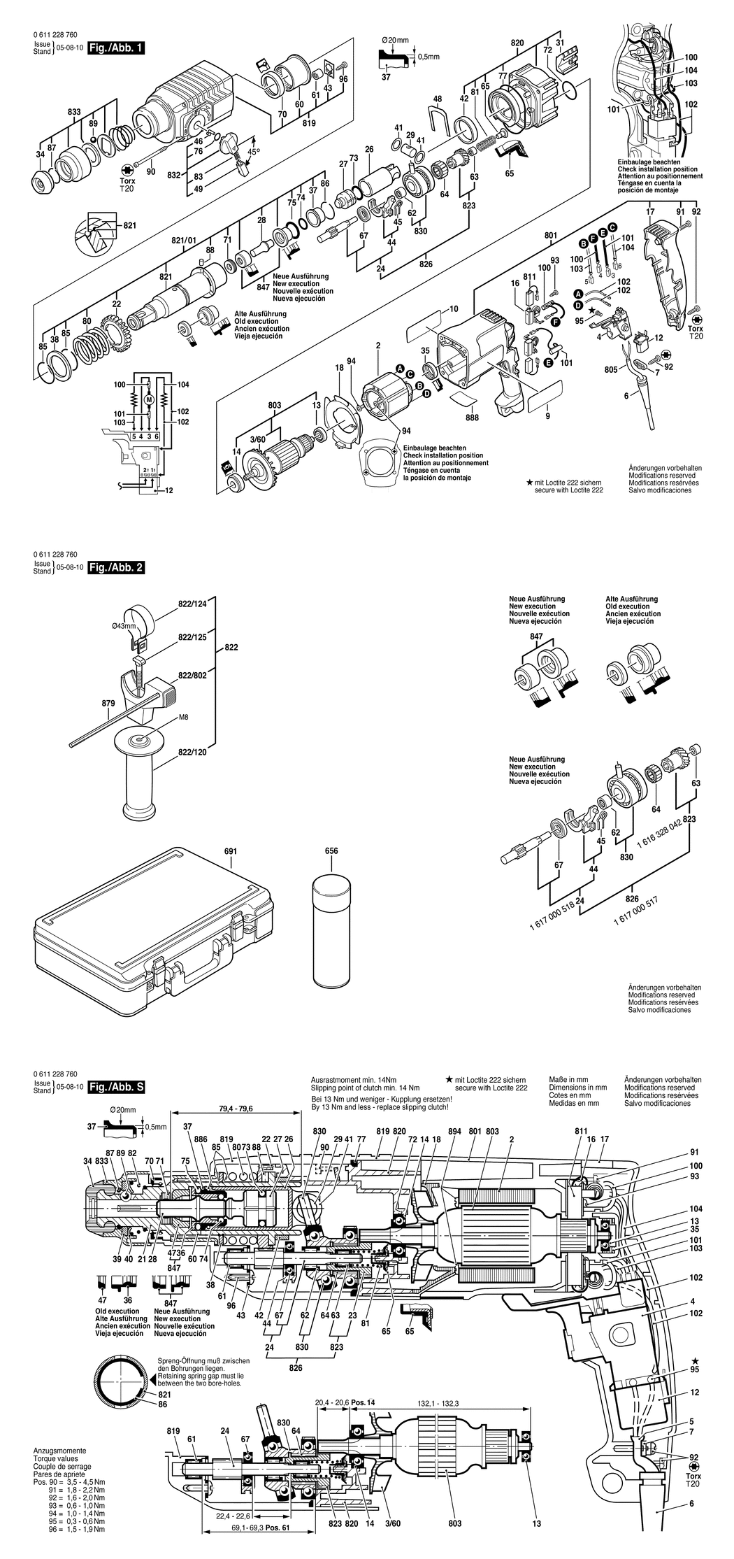 Bosch H 24-MLE / 0611228760 / EU 230 Volt Spare Parts