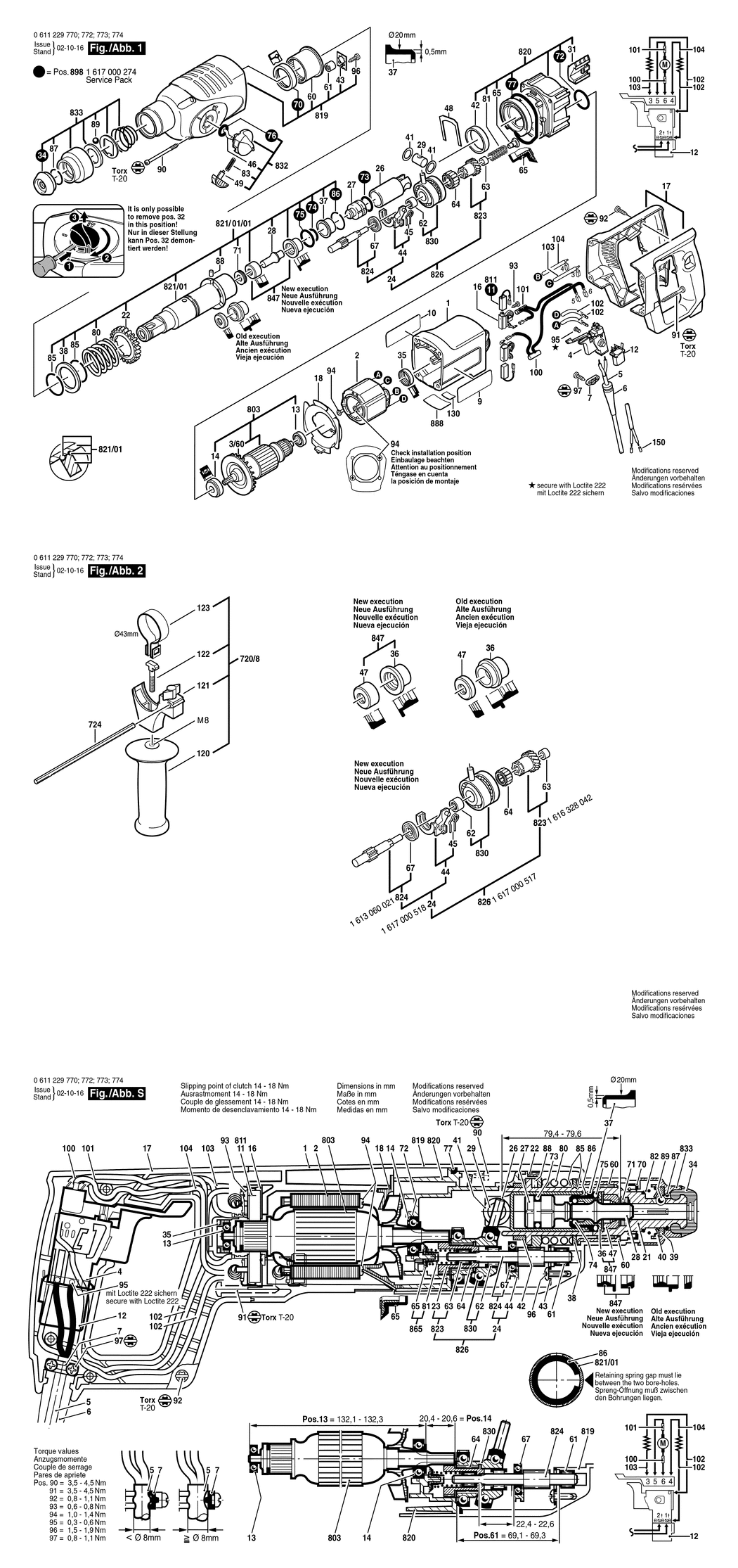 Bosch 326 / 0611229770 / EU 230 Volt Spare Parts