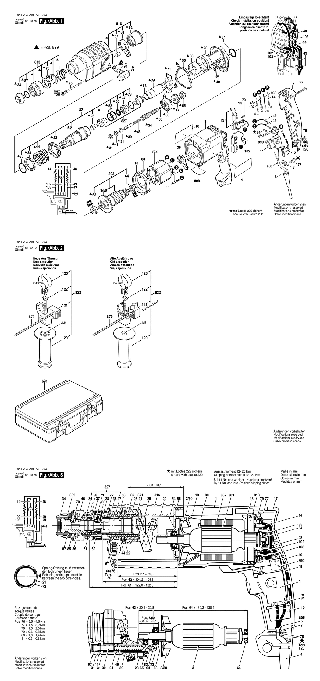 Bosch BRL 501 VEA / 0611234790 / EU 230 Volt Spare Parts