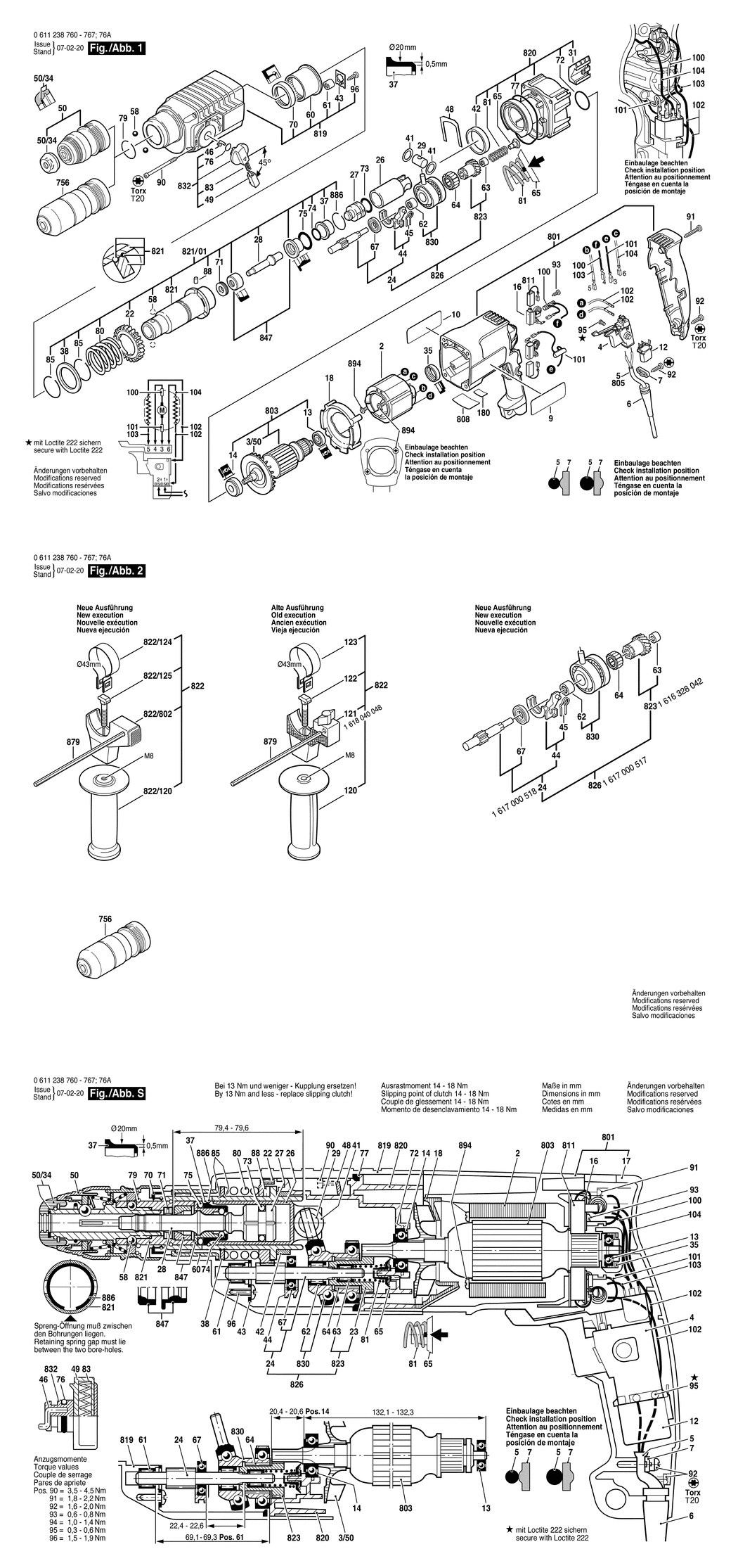 Bosch H 24-MLS / 0611238789 / EU 230 Volt Spare Parts