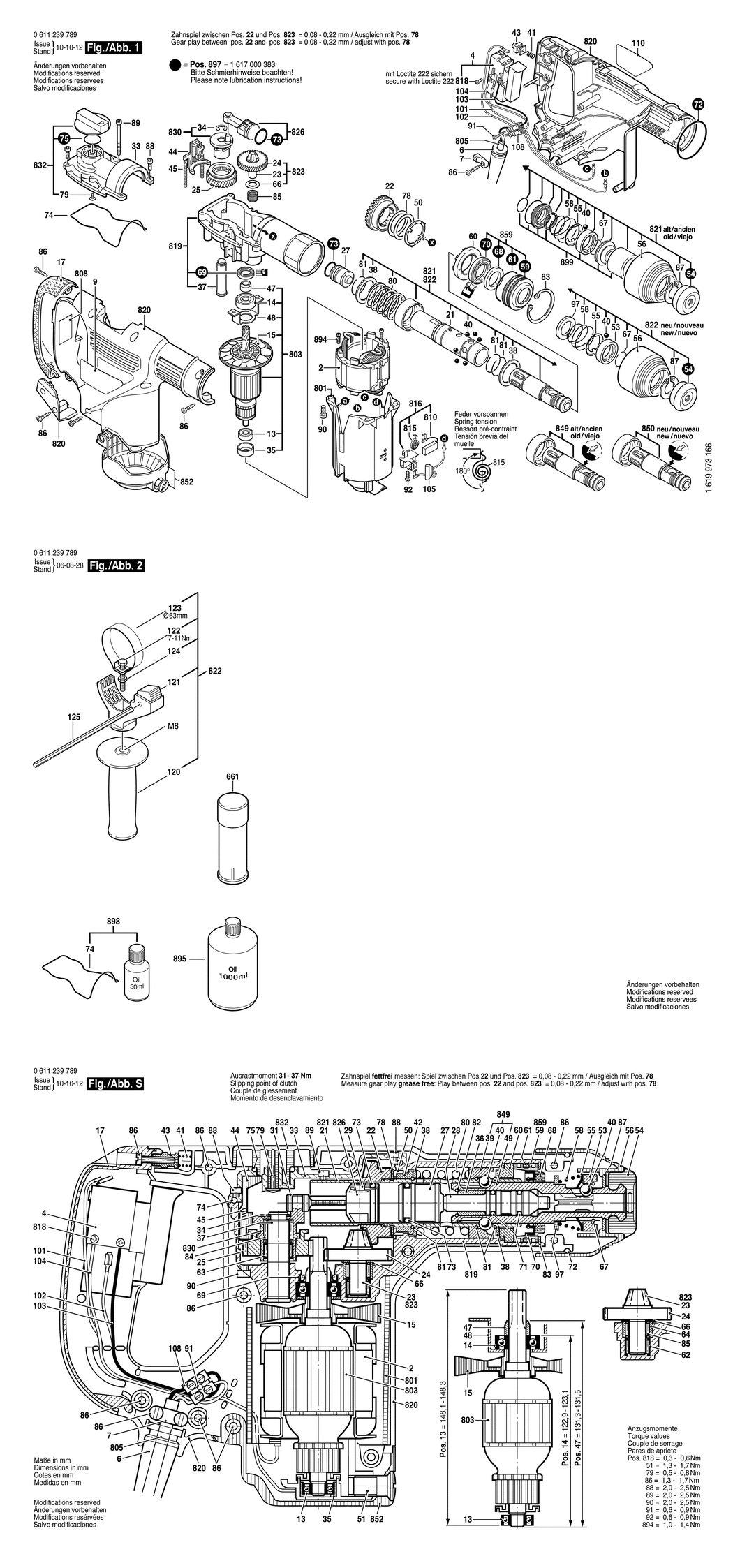 Bosch H 28-C / 0611239789 / EU 230 Volt Spare Parts