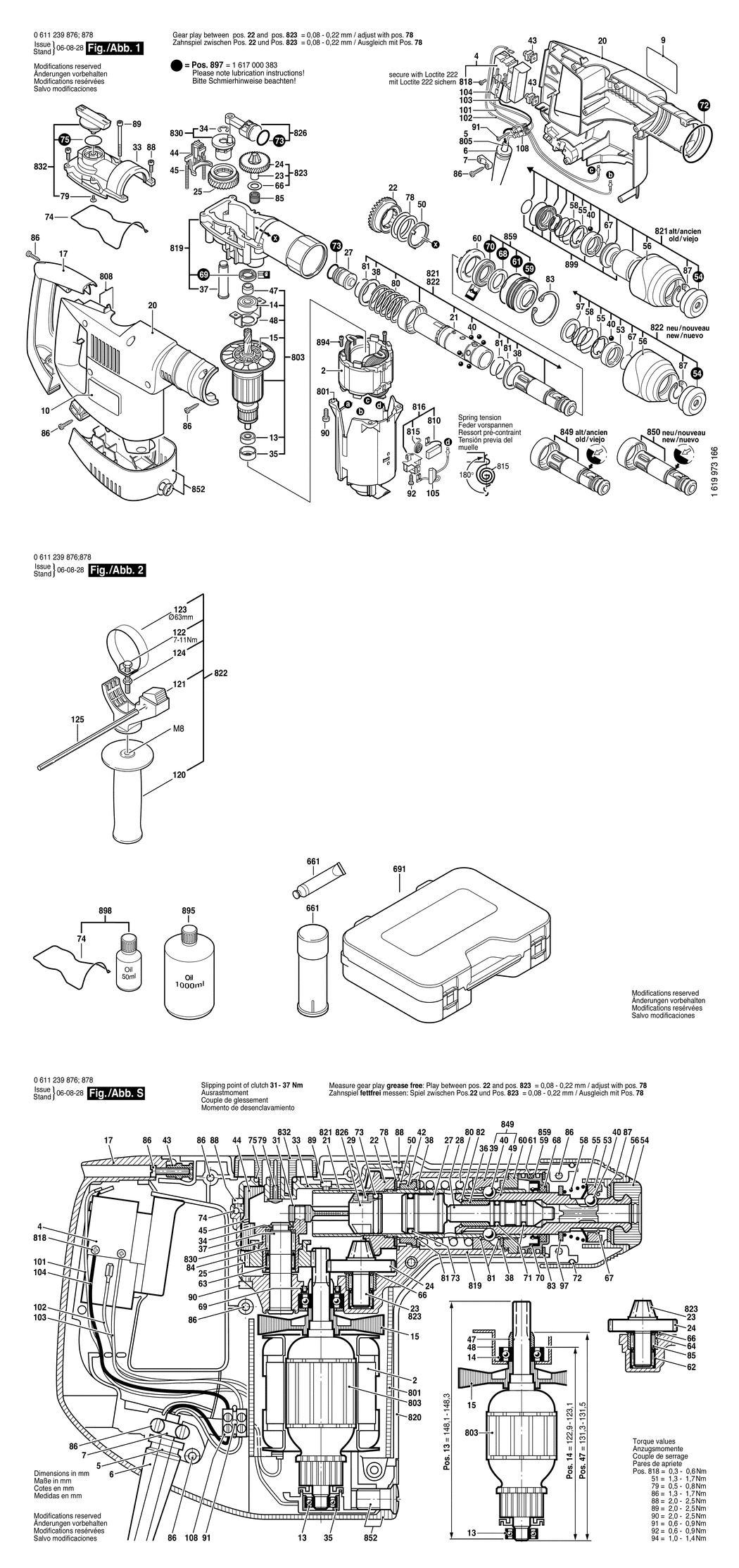 Bosch DD 532 / 0611239876 / EU 230 Volt Spare Parts