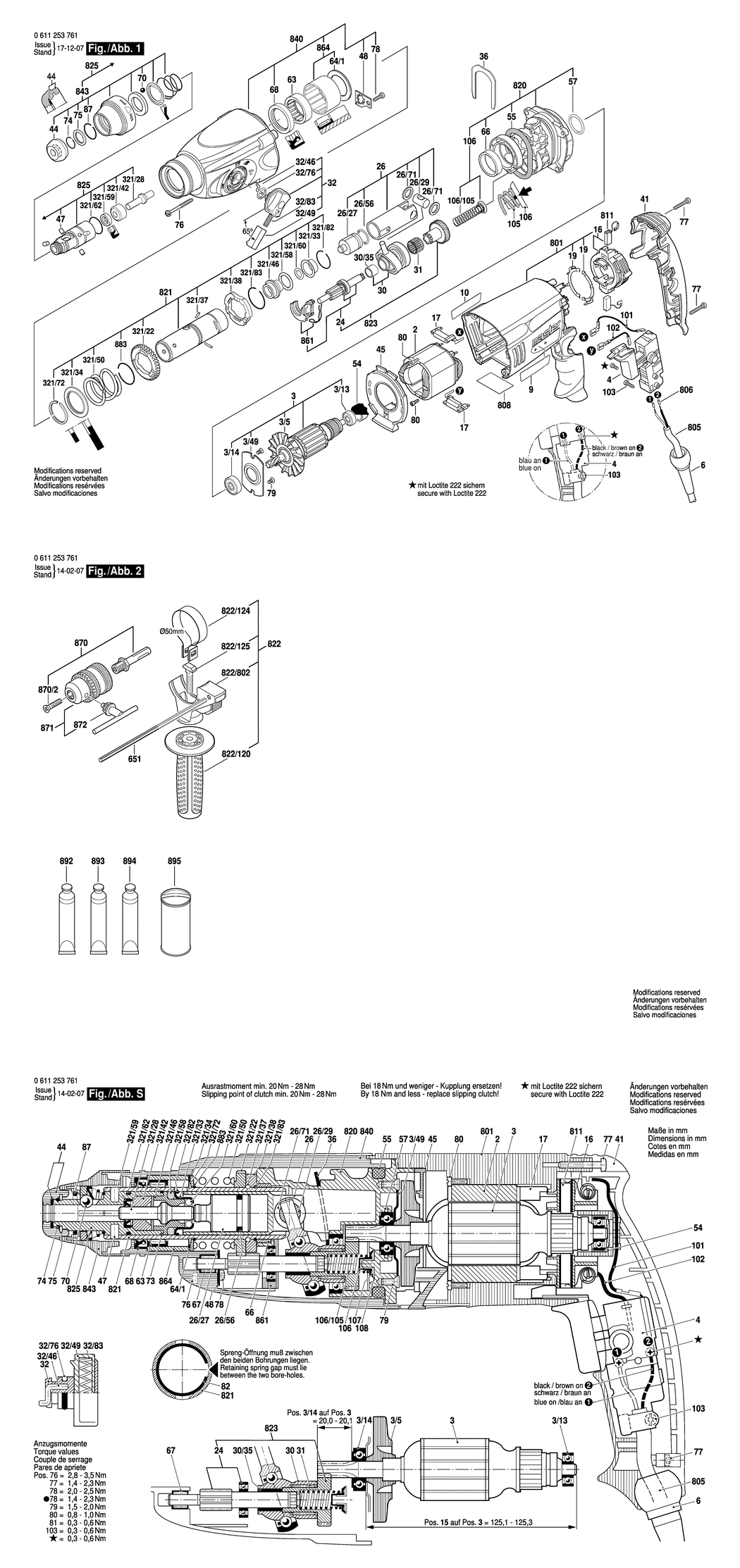 Bosch H 26-MLE / 0611253761 / EU 230 Volt Spare Parts