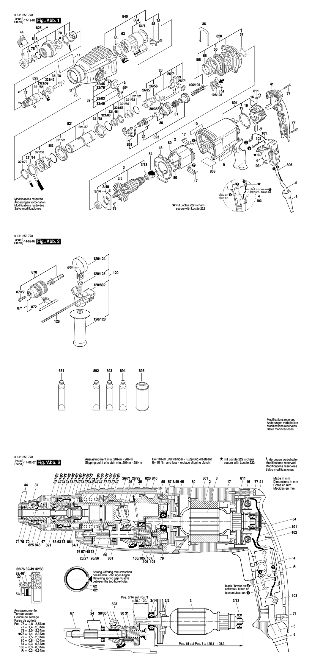 Bosch 329 C / 0611253770 / EU 230 Volt Spare Parts