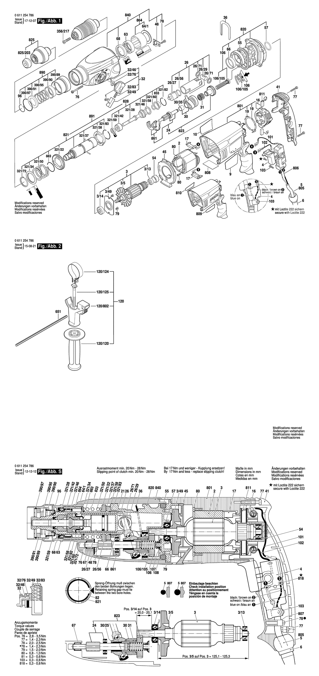 Bosch H 26-MLS / 0611254785 / CH 230 Volt Spare Parts