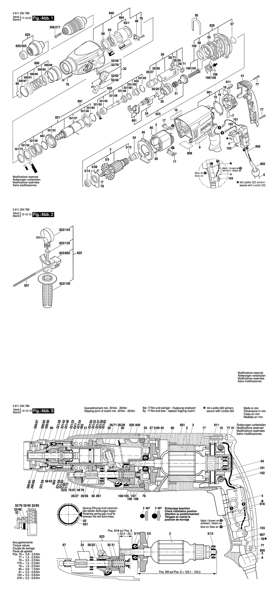 Bosch H 26-MLS / 0611254788 / CH 230 Volt Spare Parts