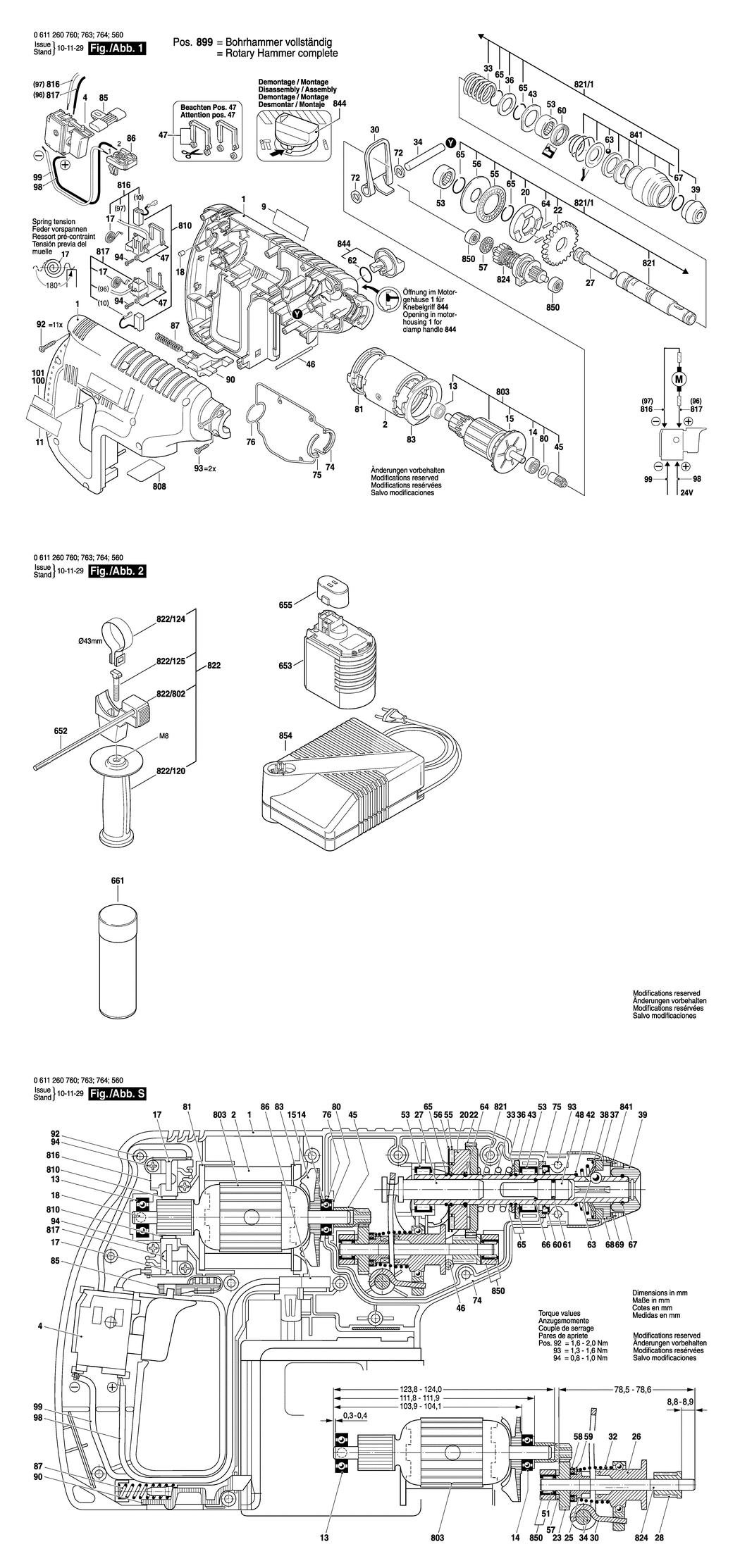 Bosch ABH 20-SLE / 0611260560 / EU 24 Volt Spare Parts