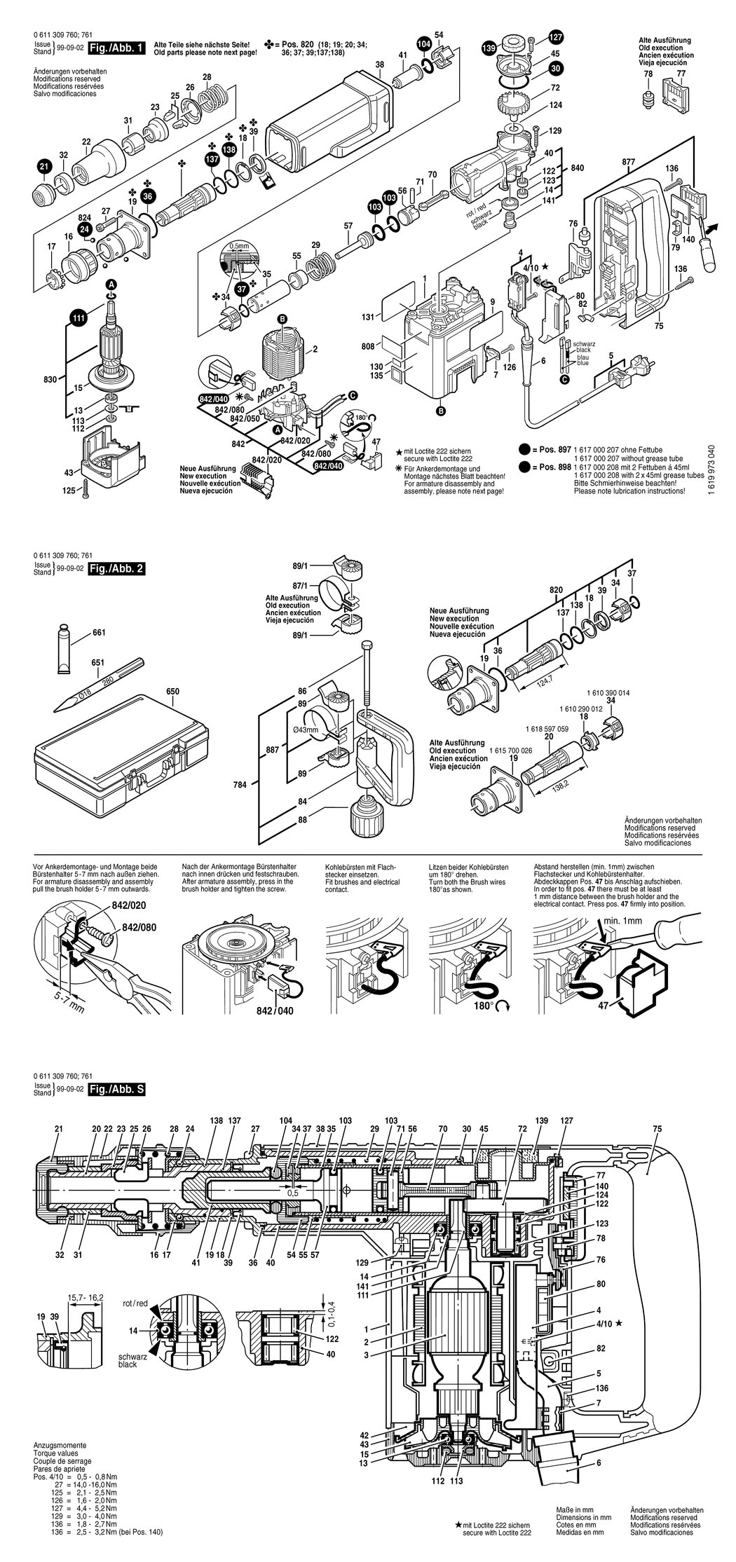 Bosch MH 12 E / 0611309761 / I 230 Volt Spare Parts