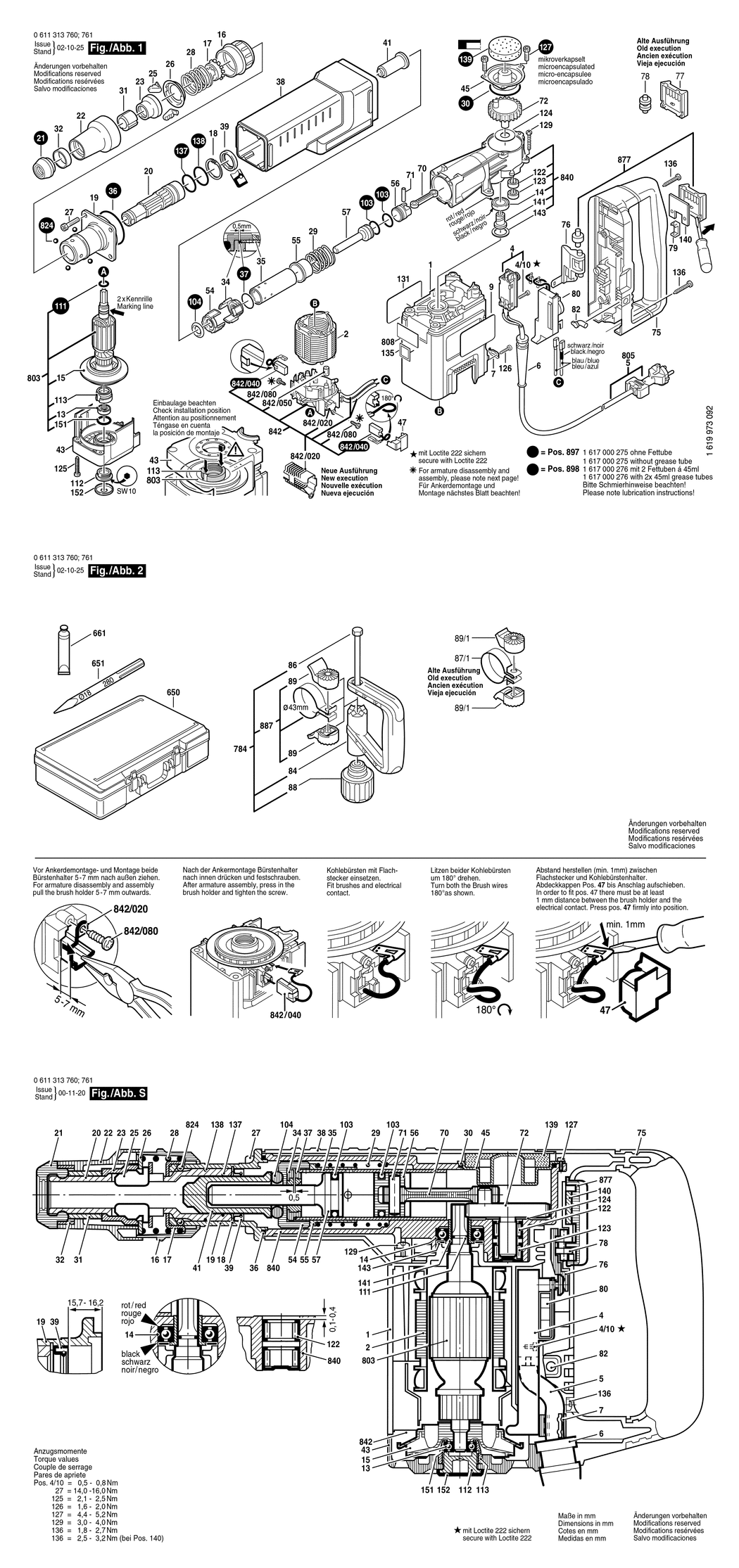 Bosch MH 12-SE / 0611313760 / EU 230 Volt Spare Parts