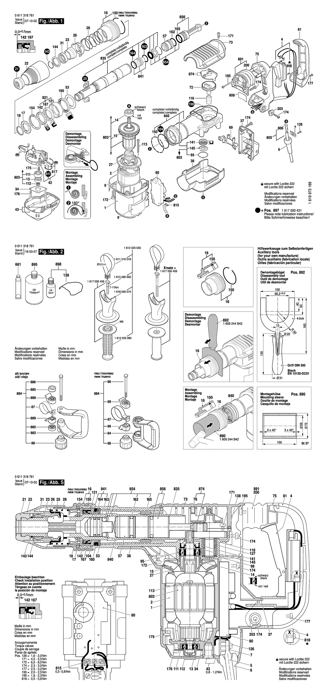 Bosch BCDH-5 / 0611318761 / EU 230 Volt Spare Parts