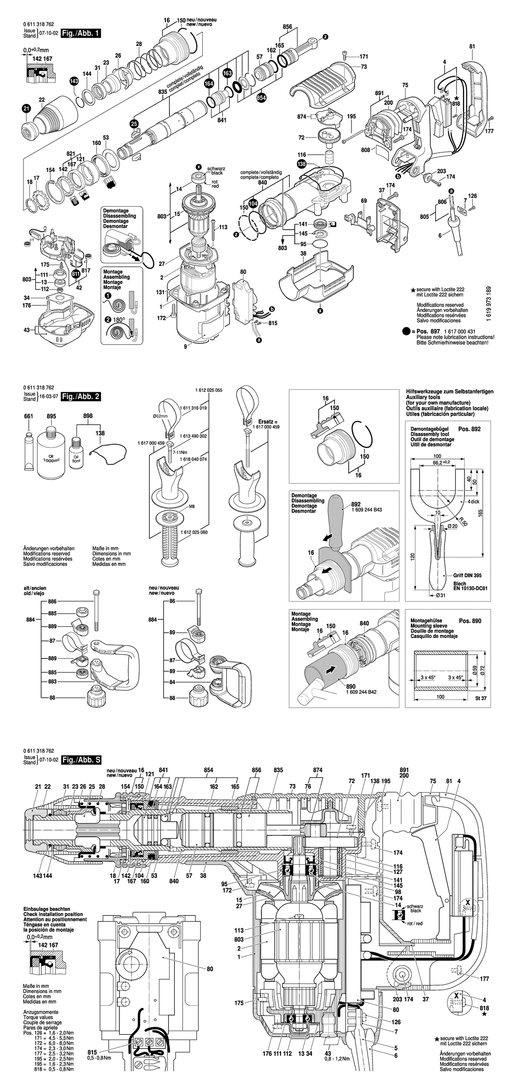 Bosch BTI-SH 5 E / 0611318762 / EU 230 Volt Spare Parts