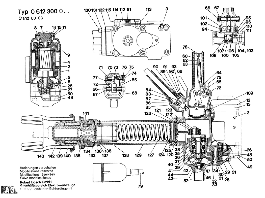 Bosch ---- / 0612300001 / --- 250 Volt Spare Parts