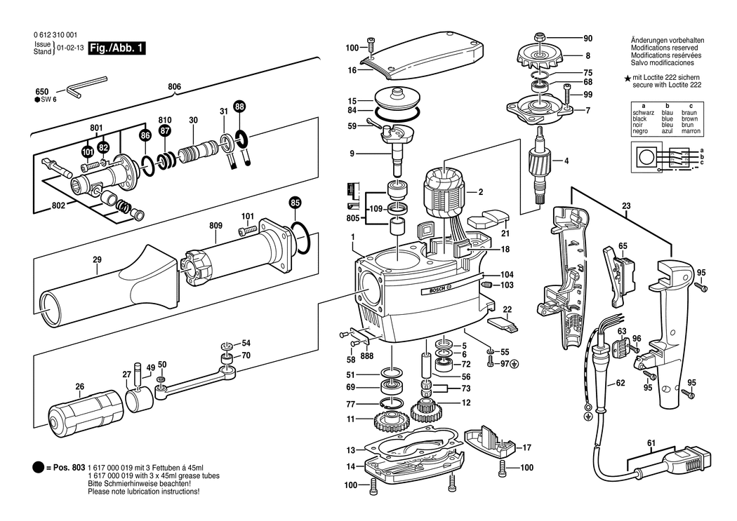 Bosch ---- / 0612310001 / --- 250 Volt Spare Parts