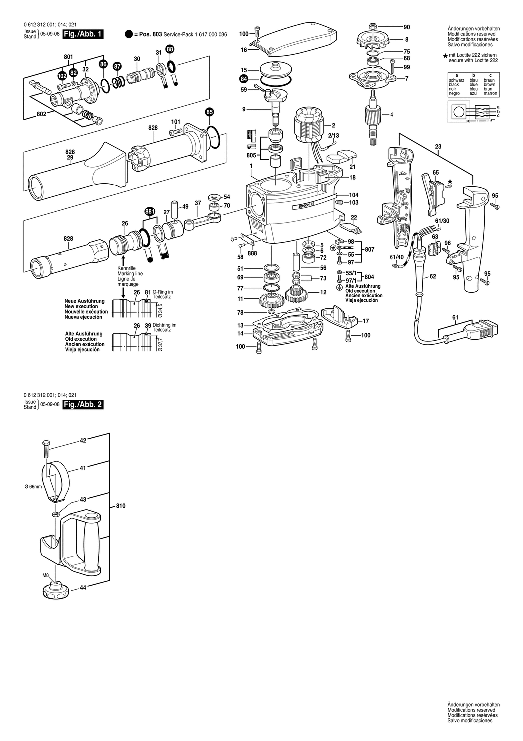 Bosch HSH 10 / 0612312021 / --- 42 Volt Spare Parts